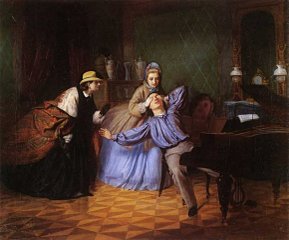 Ф.С.Журавлев "Отгадай, кто пришел". 1862 г.